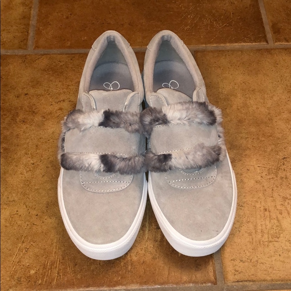 Jessica Simpson Leather Faux Furr Shoes 8.5 - Picture 1 of 3